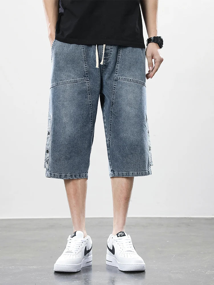 Summer Men's Denim Breeches Shorts