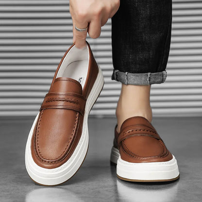 Heritage Leather Moccasin Loafers