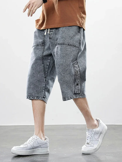 Summer Men's Denim Breeches Shorts